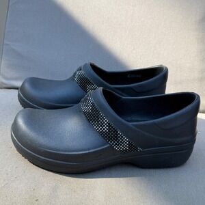 Crocs Neria Black Pro II Clogs Slip‎ Resistant Shoes Size 11 Women Nurse Work